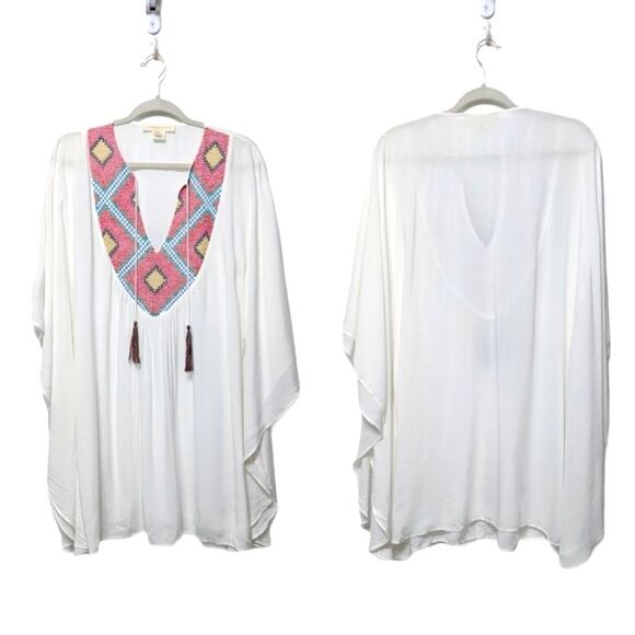 LOVESTITCH Embroidered Tunic Cover-up M/L - Picture 6 of 6